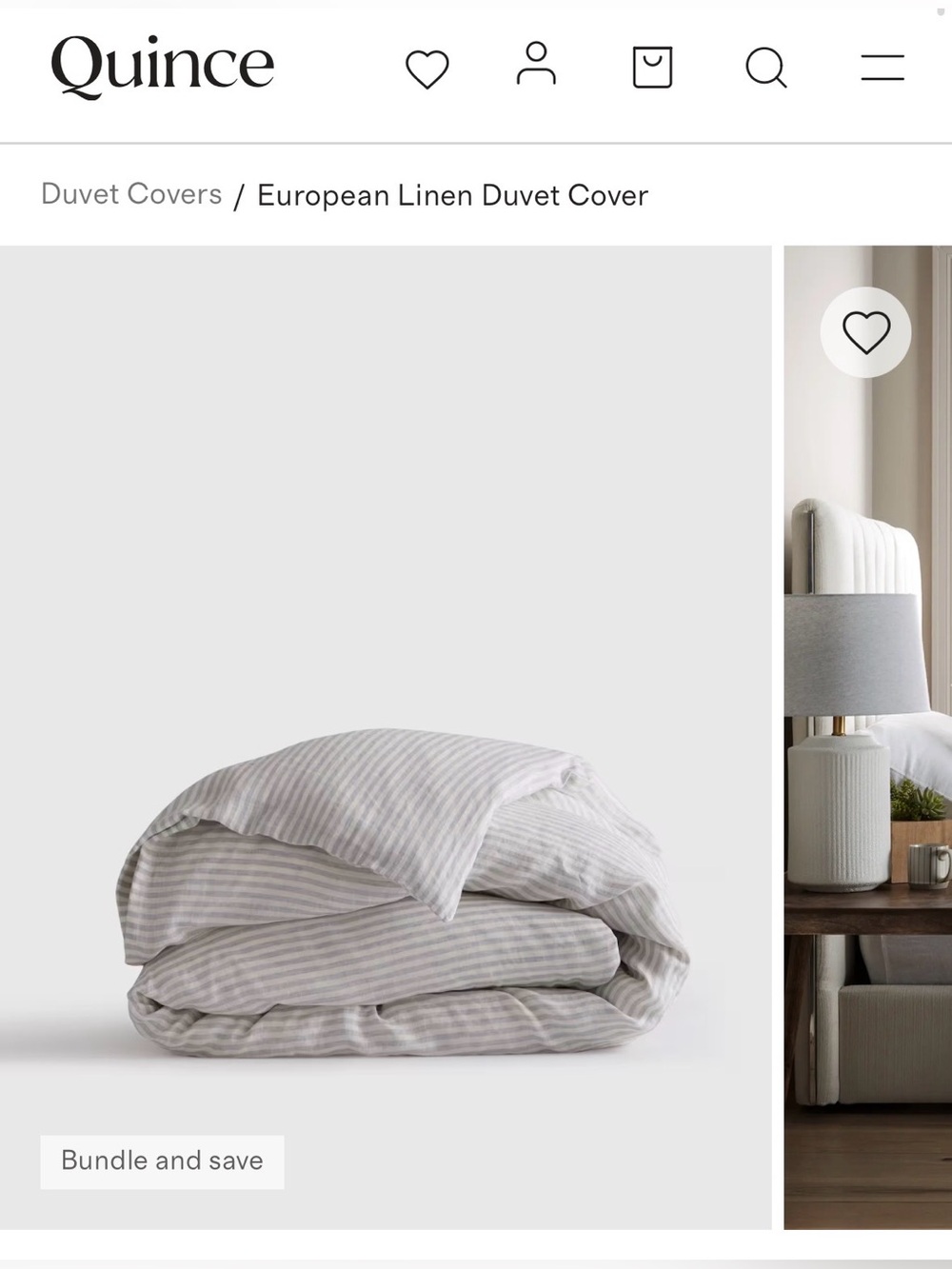 Quince European Linen Duvet Cover
